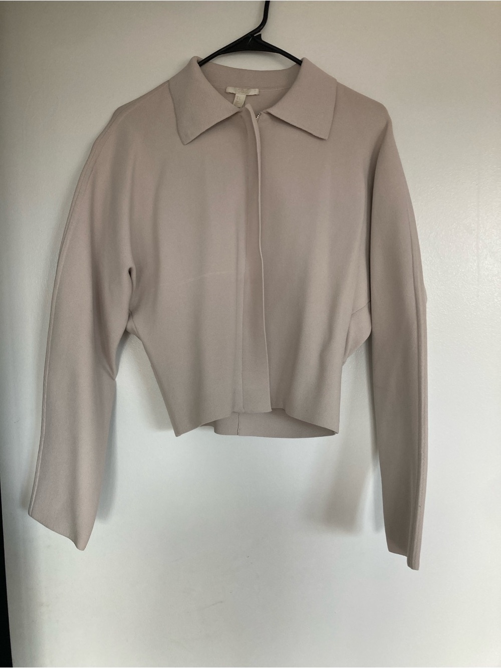 COS Cropped Tailored Jacket in Light Taupe